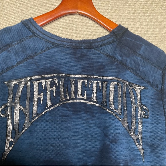 Affliction REVERSIBLE blue/black long sleeve THERMAL  size XXL - Picture 5 of 10